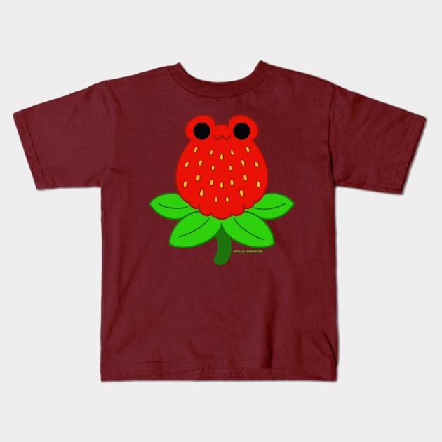 Strawberry Frog Kids T-Shirt by Artist_In_Tomorrowland